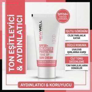 New Well Güneş Kremi 50ml SPF50 + Enlıghter Pınk